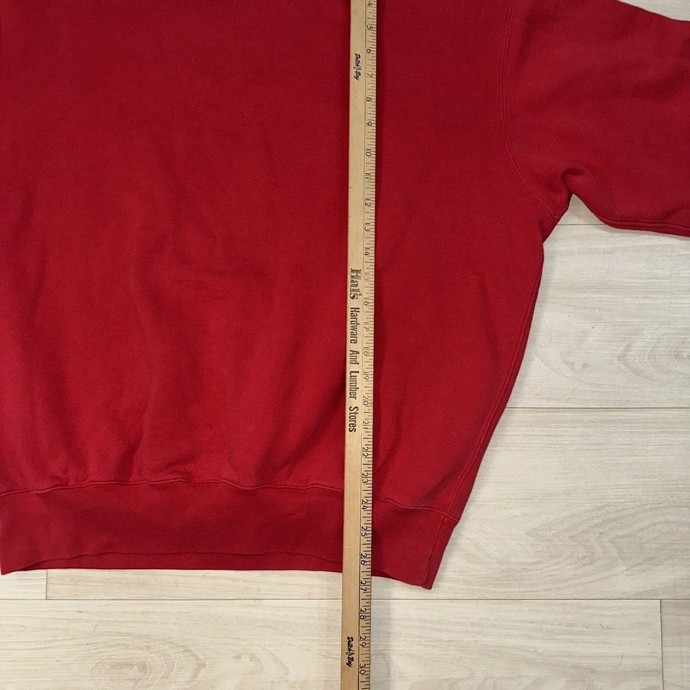 Vintage 90s Polo Ralph Lauren Sweater Mens Large‎ Red Canvas Fleece Preppy Pony